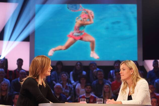 Tennis, Angelique Kerber zu Gast im Aktuellen Sportstudio im ZDF KATRIN MUELLER-HOHENSTEIN, ANGELIQUE KERBER DAS AKTUELLE SPORTSTUDIO ZDF MAINZ 