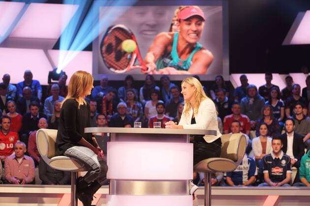 Tennis, Angelique Kerber zu Gast im Aktuellen Sportstudio im ZDF KATRIN MUELLER-HOHENSTEIN, ANGELIQUE KERBER DAS AKTUELLE SPORTSTUDIO ZDF MAINZ 