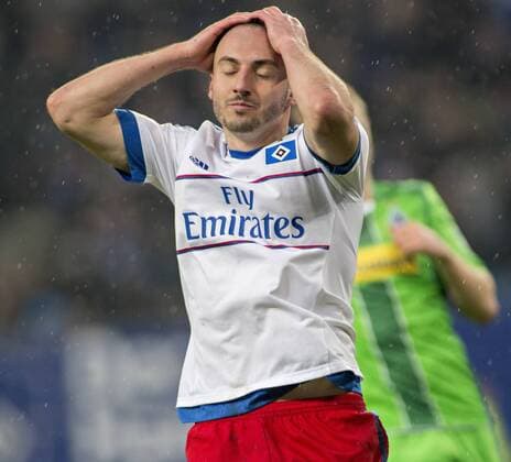 Josip Drmic (HSV) 14.02.2016, Hamburg, Hamburger SV vs. Borussia Mönchengladbach Â