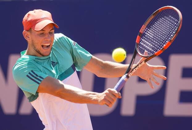 Austrian tennis player Dominic Thiem hits a return to Spain s Nicolas Almagro during the final of the ATP Tennis Herren Argentina Open in Buenos Aires, capital of Argentina, on Feb. 14, 2016. Dominic Thiem won 2-1 to claim the title. Martin Zabala) (jp) (fnc) (SP)ARGENTINA-BUENOS AIRES-TENNIS-OPEN e MARTINxZABALA 