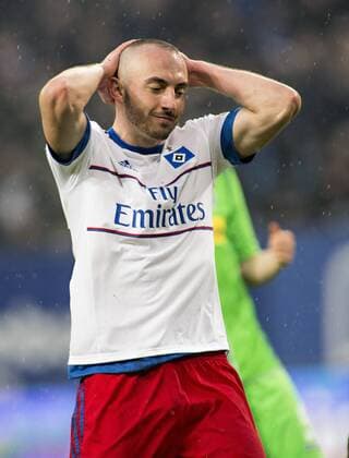 Josip Drmic (HSV) enttäuscht 14.02.2016, Hamburg, Hamburger SV vs. Borussia Mönchengladbach Â