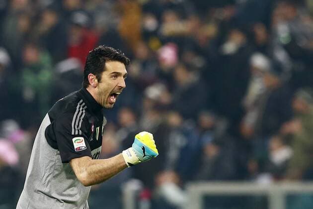 Jubel Gianluigi Buffon Juventus, celebration Football ITA Serie A 2015 2016 Juventus Turin - SSC Napoli cesarexpurini
