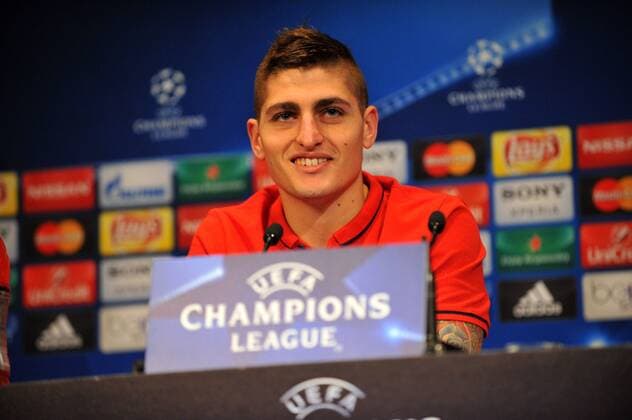 MARCO VERRATTI (psg) FOOTBALL : Pressekonferenz Paris St. Germain - Champions League - 15 02 2016 LECOEUR FEPx 