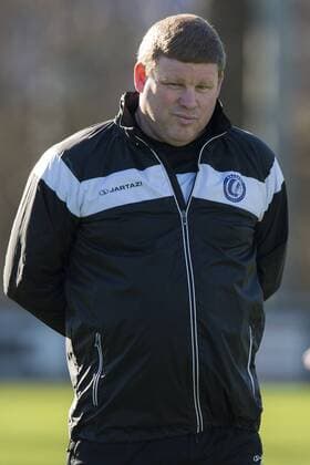Gent s head coach Hein Vanhaezebrouck pictured during a training session of Belgian first league soccer team KAA Gent, Tuesday 16 February 2016 in Gent. Gent is preparing for the first leg of the 1 8 finals of the UEFA Champions League competition against German club VfL Wolfsburg tomorrow. JASPERxJACOBS  x04793805x