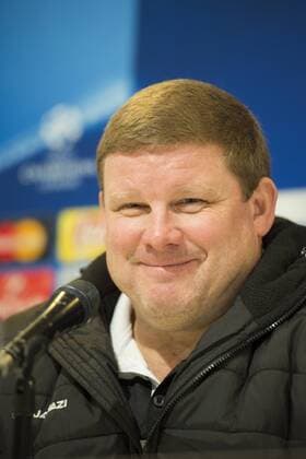 Fußball, Champions League, KAA Gent PK Gent s head coach Hein Vanhaezebrouck pictured during a press conference PK Pressekonferenz of Belgian first league soccer team KAA Gent, Tuesday 16 February 2016 in Gent. Gent is preparing for the first leg of the 1 8 finals of the UEFA Champions League competition against German club VfL Wolfsburg tomorrow. JASPERxJACOBS  x04793894x