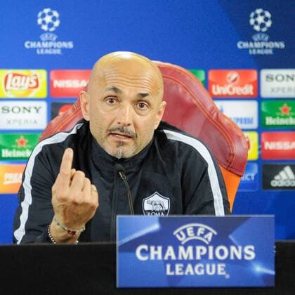 FuÃŸball, Champions League, AS Rom PK 16.02.2016. Rome, Italy. Roma team press conference PK Pressekonferenz ahead of their UEFA Champions League game versus Real Madrid on Feb 17th in Rome. The coach of A.S. Rome Luciano Spalletti xSALVATORExFORNELLIx  ActionPlus11708255