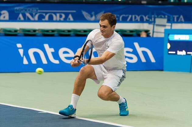 Tennis, ATP-Turnier in Breslau Breslau, Tennis, CHALLENGER TOUR WROCLAW OPEN 2016 ALEKSANDR NEDOVYESOV (KAZ),  160216_KRP1683
