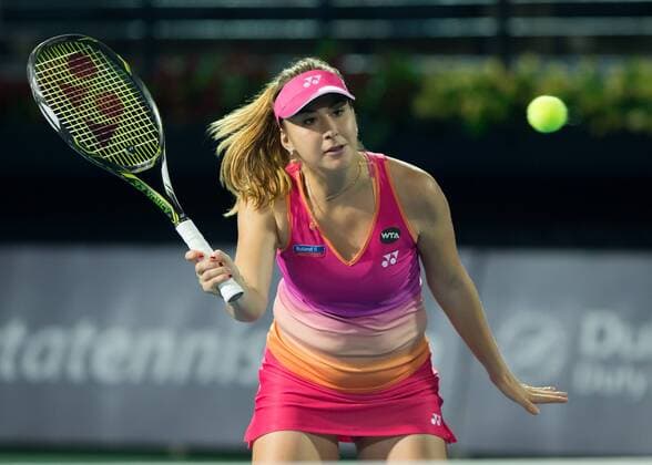 Belinda Bencic (SUI) Tennis - Dubai Tennis Championships 2016 - WTA Tennis Damen - Dubai Duty Free Tennis Stadium - Dubai - - United Arab Emirates - 16 February 2016.