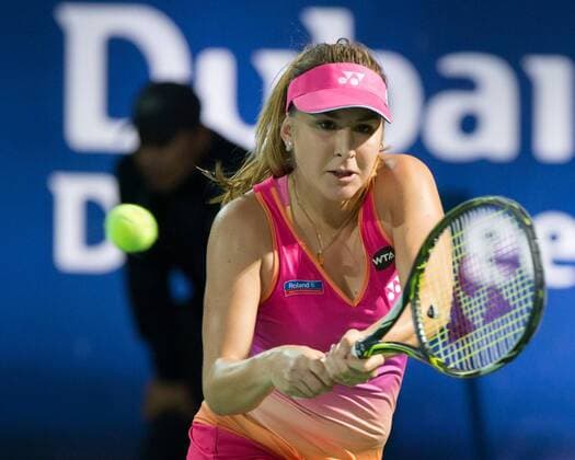 Belinda Bencic (SUI) Tennis - Dubai Tennis Championships 2016 - WTA Tennis Damen - Dubai Duty Free Tennis Stadium - Dubai - - United Arab Emirates - 16 February 2016.