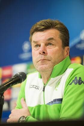 Fußball, Champions League, VfL Wolfsburg PK Wolfsburg s head coach Dieter Hecking pictured during a press conference PK Pressekonferenz of German soccer club VfL Wolfsburg, Tuesday 16 February 2016 in Gent. Wolfsburg is preparing for the first leg of the 1 8 finals of the UEFA Champions League competition against Belgian team KAA Gent tomorrow. JASPERxJACOBS  x04794211x