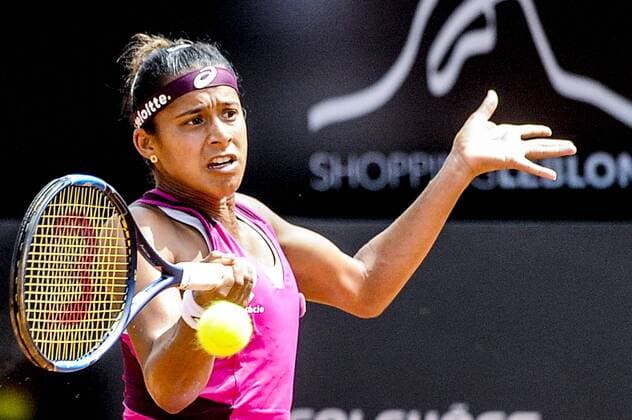 Tennis, WTA-Turnier in Rio de Janeiro Rio Open 2016 RIO DE JANEIRO, Brazil - 02 16 2016: RIO OPEN 2016 - RIO DE JANEIRO, Brazil - 02 16 2016: RIO OPEN 2016 - Teliana Pereira (BRA) 1 x Petra MARTIC (CRO) for Rio Open 2016. (Photo Marcelo Cortes FotoArena) for Rio Open 2016. (Photo: Marcelo Cortes FotoArena)  MarceloxCortes