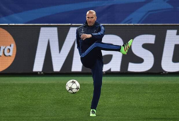 Fußball, Champions League, Real Madrid Training Zinedine Zidane Roma 16-02-2016 Stadio Olimpico, Football, Real Madrid press conference PK Pressekonferenz and training the day before champions league andreaxstaccioli