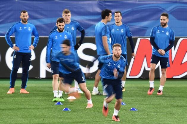 Fußball, Champions League, Real Madrid Training Sergio Ramos Roma 16-02-2016 Stadio Olimpico, Football, Real Madrid press conference PK Pressekonferenz and training the day before champions league andreaxstaccioli
