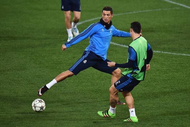 Fußball, Champions League, Real Madrid Training Cristiano Ronaldo Real Madrid Roma 16-02-2016 Stadio Olimpico, Football, Real Madrid press conference PK Pressekonferenz and training the day before champions league andreaxstaccioli