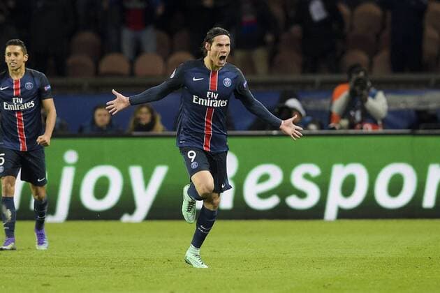 Fußball, Champions League, Paris St. Germain - FC Chelsea Edinson Cavani (PSG) - Fussball, Champions League, Paris Saint Germain PSG vs. FC Chelsea - 16 02 2016 JBAutissier Panoramic 