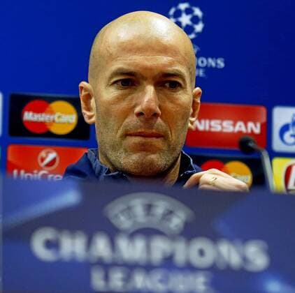 Real Madrid (Champions League) training session in Rome. In this picture, Zinedine Zidane at press conference PK Pressekonferenz xPABLOGARCIAx 