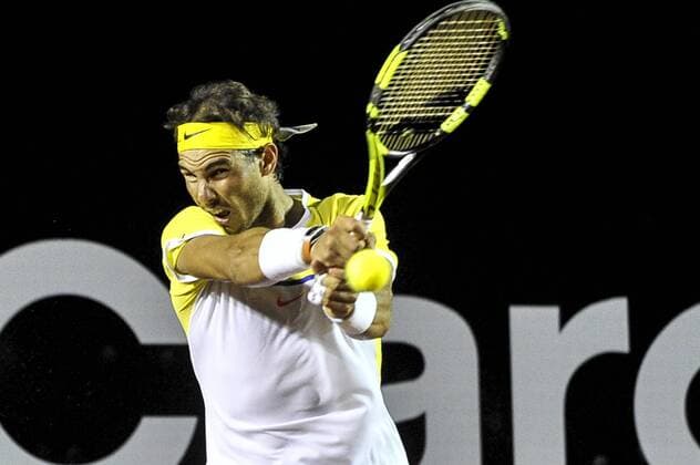 Rio Open 2016 RIO DE JANEIRO, Brazil - 02 16 2016: RIO OPEN 2016 - Rafael NADAL (ESP) 1 x Pablo Carre?o (ESP) for Rio Open 2016. (Photo: Marcelo Cortes FotoArena)  MarceloxCortes