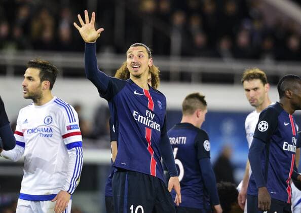 Zlatan Ibrahimovic ( PSG ) - Fussball, Champions League, Paris Saint Germain PSG vs. FC Chelsea - 16 02 2016 FedericoPestellini Panoramic 