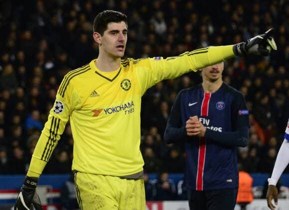 Thibaut Courtois ( Chelsea ) - Fussball, Champions League, Paris Saint Germain PSG vs. FC Chelsea - 16 02 2016 FedericoPestellini Panoramic 