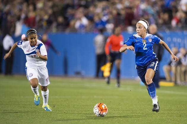 February 15, 2016: United States forward Mallory Pugh (2) during the match between the United States and the Puerto Rico during the CONCACAF 2016 Olympic Qualifying Championship at Toyota Stadium, in Frisco, Texas. The US defeated Puerto Rico 10-0. Soccer 2016: United States vs Puerto Rico FEB 15 - ZUMAc04_