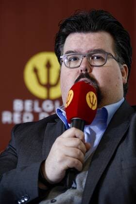 Filip Van Doorslaer, Director Marketing and Events Royal Belgian Football Association pictured during a press conference PK Pressekonferenz of AB InBev on the 25 years of partnership between famous Belgian beer Jupiler and the Red Devils national soccer team, Wednesday 17 February 2016 in Brussels. DIRKxWAEM  x04794340x