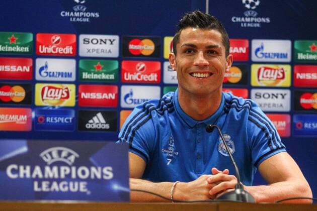 16.02.2016 Olimpico Stadium, Rome, Italy. Uefa Champions League. International press conference PK Pressekonferenz Real Madrid. CRISTIANO RONALDO DOS SANTOS ahead of the game with Roma on 17th February. xACTIVAxFOTOx  ActionPlus11708427