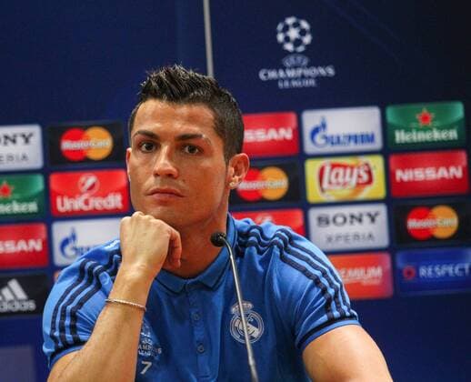 16.02.2016 Olimpico Stadium, Rome, Italy. Uefa Champions League. International press conference PK Pressekonferenz Real Madrid. CRISTIANO RONALDO DOS SANTOS ahead of the game with Roma on 17th February. xACTIVAxFOTOx  ActionPlus11708429