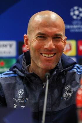 16.02.2016 Olimpico Stadium, Rome, Italy. Uefa Champions League. International press conference PK Pressekonferenz Real Madrd. ZIDANE ZINEDINE ahead of the game with Roma on 17th February. xACTIVAxFOTOx  ActionPlus11708437