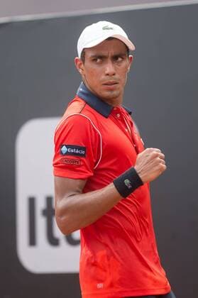 Rio Open 2016 RIO DE JANEIRO, Brazil - 02 17 2016: RIO OPEN - Jo-Wilfried Tsonga (FRA) vs Thiago Monteiro (BRA) for Rio Open which takes place at the Brazilian Jockey Club 15-21 of February. (Photo: Celso Pupo FotoArena)  CelsoxPupo