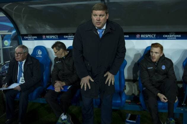 Gent s head coach Hein Vanhaezebrouck pictured at the start of a game between Belgian KAA Gent and German VfL Wolfsburg, a first leg of the 1 8 finals of the UEFA Champions League competition, in Gent, Wednesday 17 February 2016. JASPERxJACOBS  x04794724x