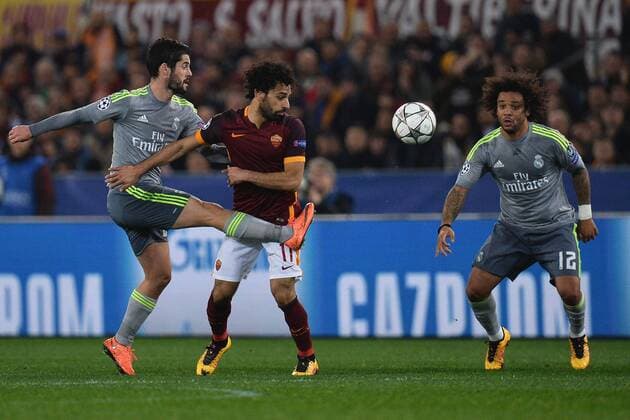 Mariano Isco, Marcelo Real, Mohamed Salah Roma Rom 17 02 2016 - Champions League 2015 2016 AS Rom-Real Madrid andreaxstaccioli