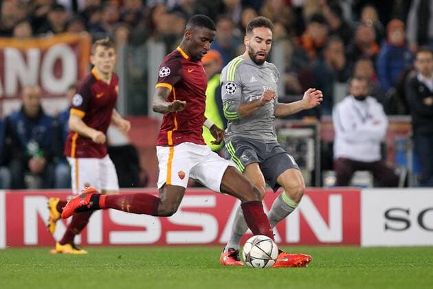Dani Carvajal Real Madrid, Antonio Rudiger AS Roma Rom 17 02 2016 - Champions League 2015 2016 AS Rom-Real Madrid lucaxpagliaricci
