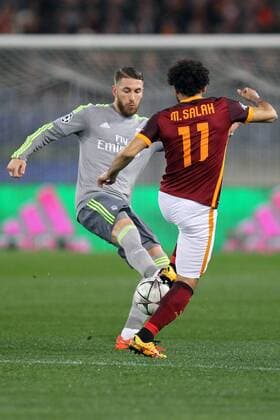 Sergio Ramos Real Madrid, Mohamed Salah AS Roma Rom 17 02 2016 - Champions League 2015 2016 AS Rom-Real Madrid lucaxpagliaricci