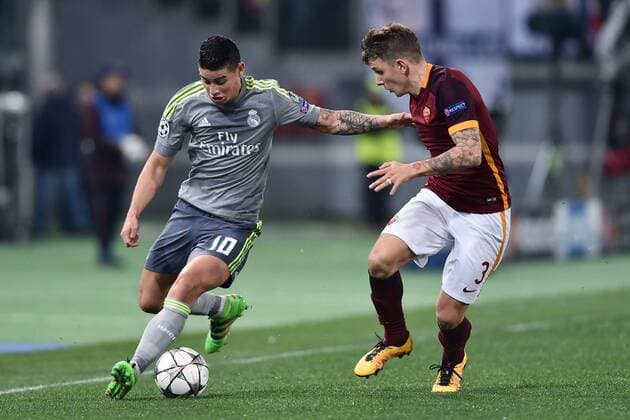 Rom 17 02 2016 - Champions League 2015 2016 AS Rom-Real Madrid James Rodriguez-Lucas Digne 
