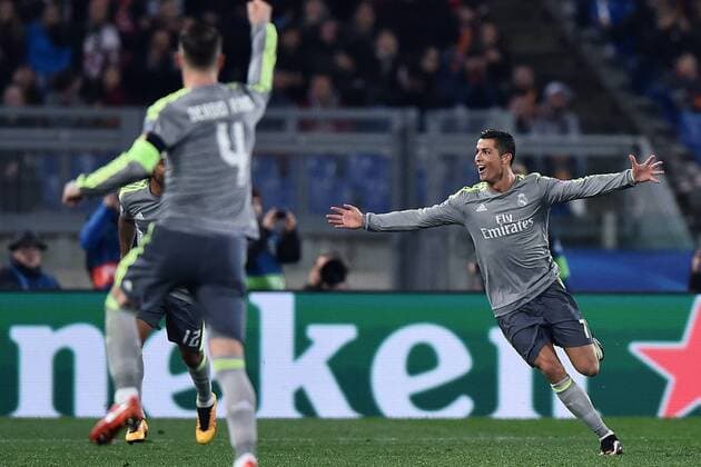 Rom 17 02 2016 - Champions League 2015 2016 AS Rom-Real Madrid Torjubel Cristiano Ronaldo 