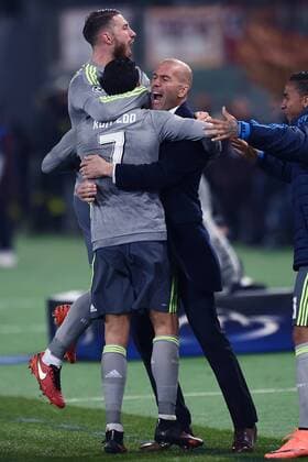 Rom 17 02 2016 - Champions League 2015 2016 AS Rom-Real Madrid Torjubel Cristiano Ronaldo 