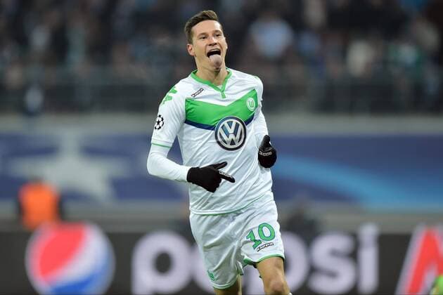 Julian Draxler midfielder of VfL Wolfsburg - joie FOOTBALL : KAA Gent vs VFL Wolfsburg - Champions League 17 02 2016 PHOTONEWS PANORAMIC 