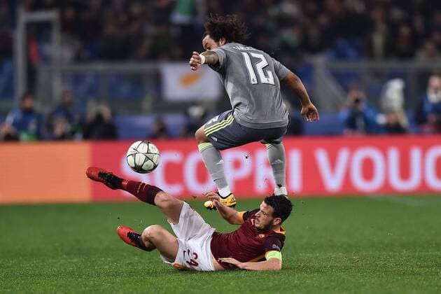 Rom 17 02 2016 - Champions League 2015 2016 AS Rom-Real Madrid Alessandro Florenzi-Marcelo 