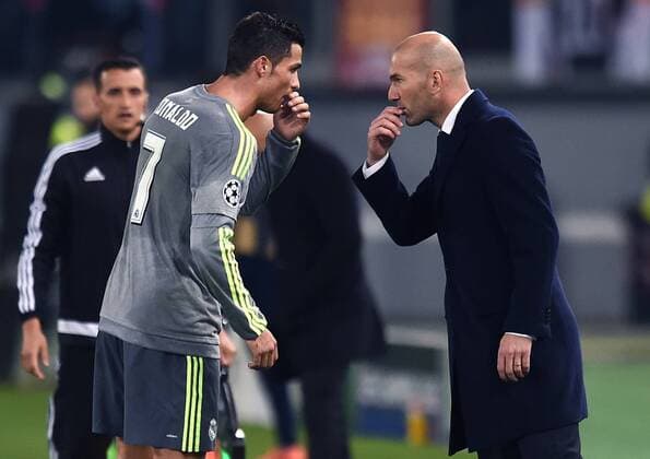 Rom 17 02 2016 - Champions League 2015 2016 AS Rom-Real Madrid Cristiano Ronaldo-Zinedine Zidane 