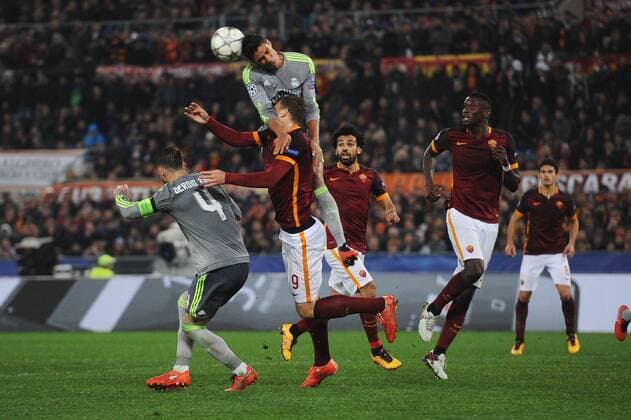 Raphael Varane Real, Edin Dzeko Roma Rom 17 02 2016 - Champions League 2015 2016 AS Rom-Real Madrid andreaxstaccioli