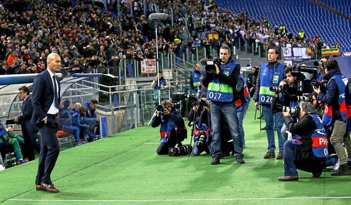 Fußball, Champions League, AS Rom - Real Madrid Champions League 2015 2016 AS Rom - Real Madrid In this picture, Zinedine Zidane. xPabloxGarciax 