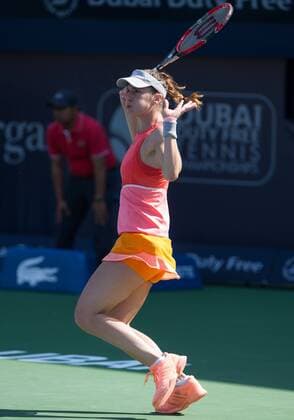 Andrea Petkovic (GER) Tennis - Dubai Tennis Championships 2016 - WTA Tennis Damen - Dubai Duty Free Tennis Stadium - Dubai - - United Arab Emirates - 18 February 2016.