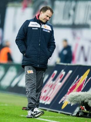 Leipzig, Deutschland, 19.02.2016: Fußball 2. Bundesliga Saison 2015 2016 - RB Leipzig - 1. FC Union Berlin. Trainer Sascha Lewandowski (Union)