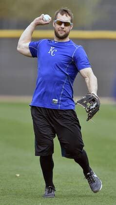 Feb. 19, 2016 - Surprise, AZ, USA - The Kansas City Royals Alex Gordon during a spring training workout on Friday, Feb. 19, 2016, in Surprise, Az. Kansas City Royals spring training - ZUMAm67_
