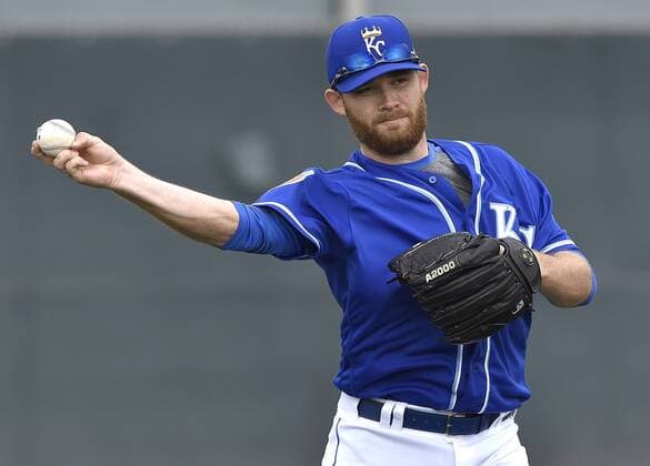 Feb. 19, 2016 - Surprise, AZ, USA - Kansas City Royals pitcher Ian Kennedy during a spring training workout on Friday, Feb. 19, 2016, in Surprise, Az. Kansas City Royals spring training - ZUMAm67_