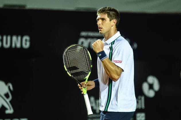 Rio Open 2016 RIO DE JANEIRO, Brazil - 02 19 2016: RIO OPEN - Pablo CUEVAS (URU) vs Federico Delbonis (ARG) for Rio Open which takes place at the Brazilian Jockey Club 15-21 of February. (Photo: Celso Pupo FotoArena)  CelsoxPupo