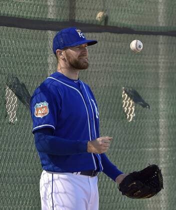 Feb. 20, 2016 - Surprise, AZ, USA - Kansas City Royals pitcher Wade Davis during a spring training workout on Saturday, Feb. 20, 2016, in Surprise, Ariz. Kansas City Royals spring training - ZUMAm67_
