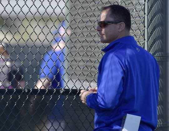 Feb. 20, 2016 - Surprise, AZ, USA - Kansas City Royals assistant general manager J.J. Picollo during a spring training workout on Saturday, Feb. 20, 2016, in Surprise, Ariz. Kansas City Royals spring training - ZUMAm67_