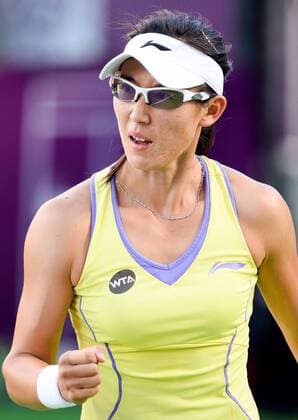 (160222) -- DOHA, Feb. 22, 2016 -- Zheng Saisai of China celebrates scoring over Varvara Lepchenko of the United States during the women s singles first round match at WTA Tennis Damen Qatar Open 2016 in Doha, Qatar, Feb. 21, 2016. Zheng won 2-0. ) (SP)QATAR-DOHA-TENNIS-QATAR OPEN 2016-WOMEN S SINGLES Nikku 