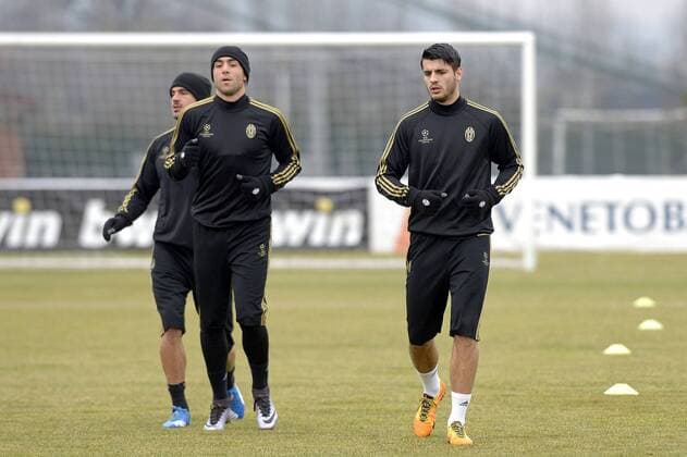 Alvaro Morata e Simone Zaza Vinovo (Torino) 22-02-2016, Football Calcio 2015 2016, Juventus Turin Training Foto FilippoxAlfero Insidefoto alferoxfilippo
